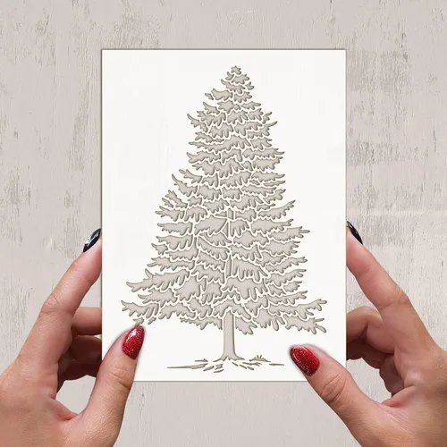 Miniatura 2 de Plantilla decorativa FLONZ de 6 x 8 pulgadas para pintura de pared, álbumes de recortes y decoración de tartas