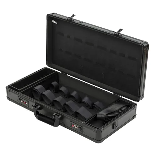 Miniatura 4 de TFCFL Estuche de peluquero profesional, kit de herramientas de peluquería negra, caja de herramientas portátil para estilista de viajes con Negro MM