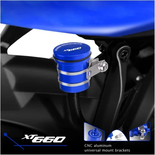 Miniatura 5 de DOLOX Vaso de aceite de depósito de líquido de frenos de motocicleta Tanque de embrague trasero para Yamaha XT660 XT 660 1984 1985 1986 2004-2017
