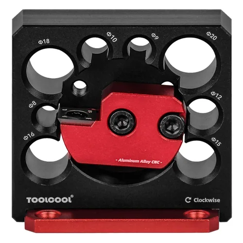 Miniatura 7 de Toolcool Taladro eléctrico Insertos de carburo Dowel Maker Placa cortadora de clavijas de alta velocidad (Imperial 8 agujeros)