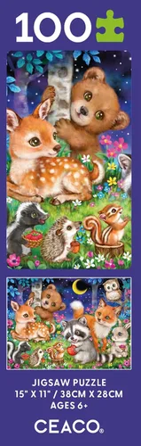 Miniatura 8 de Ceaco - Kayomi Harai - Woodland Friends - Rompecabezas de 100 piezas