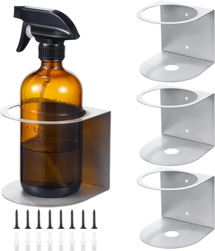 Miniatura 10 de Gerrii 2 soportes para botellas de aerosol, organizador de botellas de montaje en pared, organizador de latas de aerosol para garaje y espacio