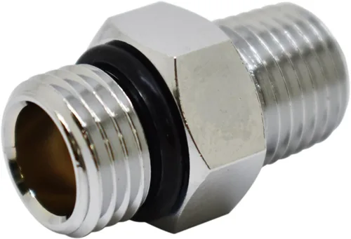 Miniatura 2 de Scuba Choice Buceo macho 9/16-18 a macho 1/4" adaptador NPT, plata