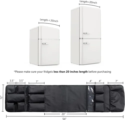 Miniatura 2 de Over The Fridge Organizer Storage – Organizador de mini refrigerador mejorado 2023 – Esenciales de habitación universitaria para estudiantes
