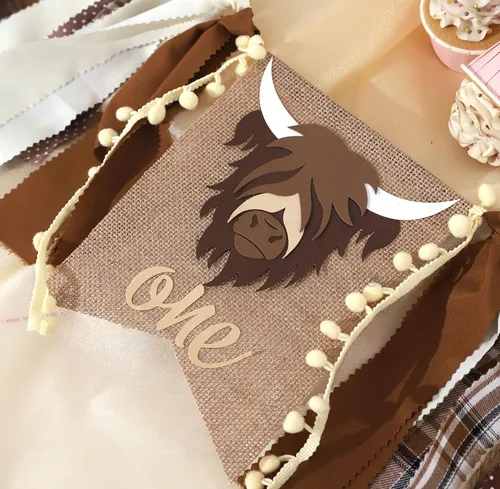 Miniatura 8 de Cartel de primer cumpleaños para silla alta – Rodeo de vaquero para decoración de tela de fiesta, baby shower, guirnalda de fondo para accesorios
