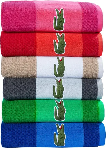 Miniatura 2 de Lacoste Match - Toalla de baño, 100% algodón, 600 GSM, 30 x 52 pulgadas, acantilado