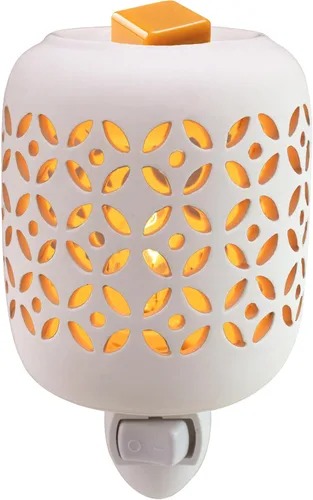 Miniatura 8 de CVHOMEDECO. Calentador eléctrico de cera derretida enchufable a la pared, calentador de fragancias de cerámica decorativo para velas perfumadas