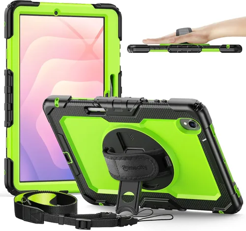 Miniatura 26 de Timecity - Funda protectora resistente para Samsung Galaxy Tab S10 Lite, S10 FE, S9 FE 5G, S9, 10.9 y 11 pulgadas, con protector de pantalla, Negro