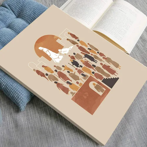 Miniatura 2 de OAOPIC Póster enmarcado con texto en inglés «Jesús mujer» sanada, con flecos de Jesús, ropa, lienzo, arte para pared, versos de la Biblia, pintura