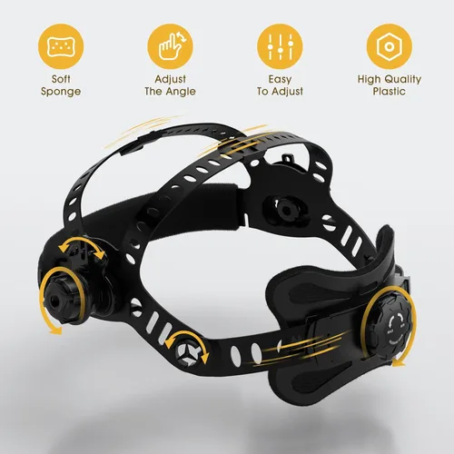 Miniatura 6 de TOOLIOM Casco de soldadura abatible 3.64 x 1.67 pulgadas con máscara de soldadura auto oscurecimiento estilo concha y capucha de soldadura