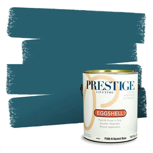 Miniatura 1421 de Pintura Exterior + imprimación PRESTIGE, todo-en-uno, 1 galón, acabado mate, color comparable al Valspar* Royal Gray* VS151-Gris real