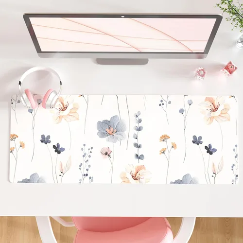 Miniatura 9 de QIYI Alfombrilla grande para mouse, alfombrilla de escritorio extendida para escritorio, alfombrilla de mouse impermeable de piel sintética
