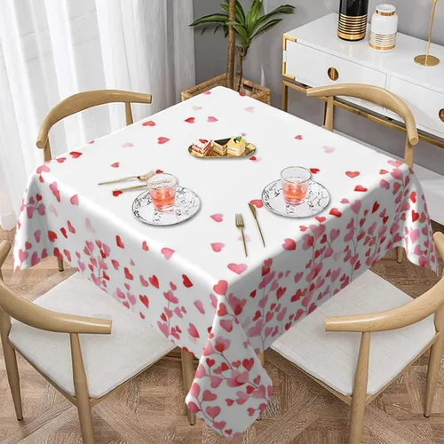 Miniatura 8 de BETGINY 4th of July Tablecloth Square 60x60 Inch,White Red Blue Patriotic Stars Table Cloth,Stain Resistance Polyester American Independence Day