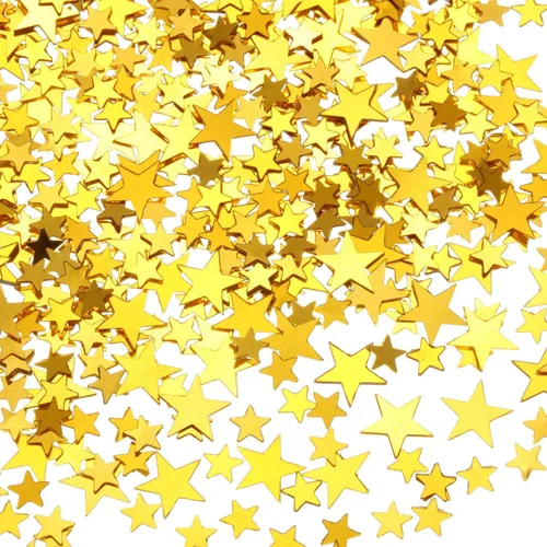 Miniatura 12 de Hestya Confeti de 60 g de estrella con purpurina, confeti de mesa de papel metálico para Navidad, fiesta, boda, festival, decoraciones