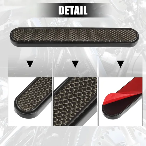 Miniatura 3 de Motoforti Adhesivo Reflectante para Horquilla Delantera Inferior y Funda Reflectante Universal para Alforja Trasera 1 Par Fumado