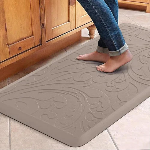 Miniatura 7 de KMAT Tapete de cocina acolchado antifatiga, impermeable, antideslizante, tapete ergonómico cómodo para el hogar, oficina, fregadero, lavandería