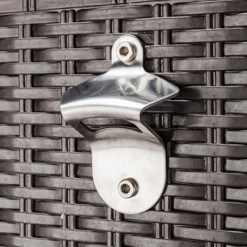 Miniatura 7 de Henf Baúl de hielo con ruedas de 80 cuartos de galón con estante inferior, enfriador de bebidas portátil para patio, bar, bebida, baúl con abridor