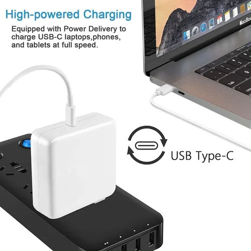 Miniatura 4 de Cargador USB C para MacBook Air/MacBook Pro/Mac Cargador USB C Cargadores de laptop, Bloque de carga Mac Book Pro de 96 W, adaptador de corriente