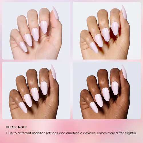 Miniatura 5 de Beetles - Esmalte de uñas de gel rosa claro, 0.5 fl oz, color rosa bebé, esmalte de gel que se absorbe con luz UV LED, arte de uñas de verano, salón