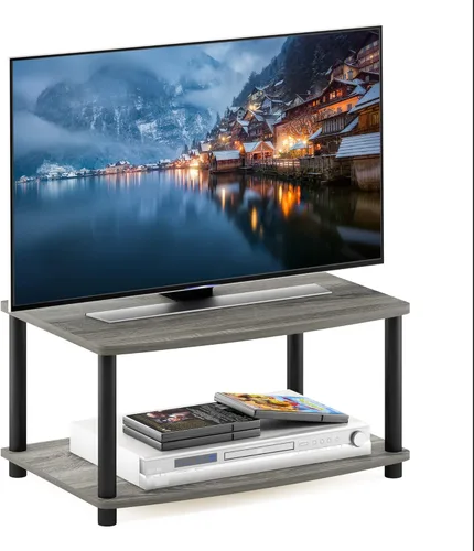 Miniatura 16 de Furinno TURN-S-TUBE - Soporte para TV, centro de entretenimiento de 3 niveles sin herramientas, consola de TV para televisores de hasta 46 pulgadas