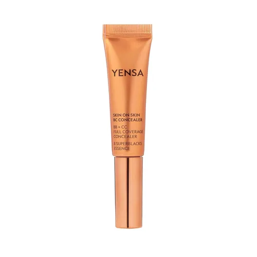 YENSA Skin On Skin BB + CC Corrector de cobertura completa, corrector de suero corrector de color, fórmula sin arrugas e iluminadora con ácido