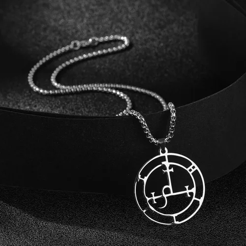 Miniatura 22 de EUEAVAN Sigil of Lilith Collar para mujeres y hombres Hécate gótico Lilith Diosa Sigil colgante Lucifer Signo mitología pagana joyería regalo