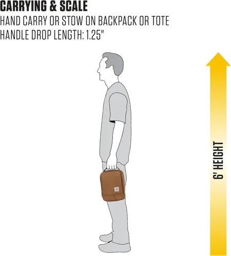 Miniatura 6 de Carhartt Bolsa de almuerzo aislada para hombres y mujeres, bolsa de almuerzo completamente aislada para uso diario, Marmalade