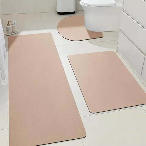Miniatura 61 de ACCUMTEK Alfombrilla de Baño Ultra Delgada, Alfombrillas de Baño Antideslizantes con Respaldo Mejorado para Colocar Bajo la Puerta, Alfombras