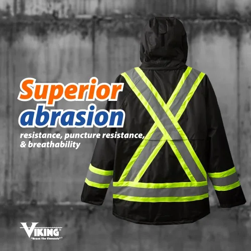 Miniatura 6 de Viking Professional Journeyman FR Chaqueta aislada para congelador - Chaquetas impermeables de alta visibilidad de 300D Trilobal Rip-Stop
