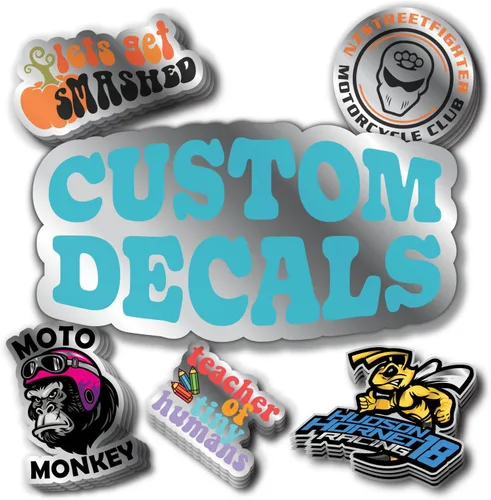 Diseña tus propias calcomanías, pegatinas y etiquetas adhesivas de vinilo cromado personalizadas. Sube tu foto, texto, logotipo o imagen. Resistente