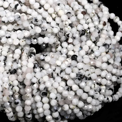 Miniatura 23 de 180 piezas 2mm Cuentas de piedras preciosas de turquesa africana natural facetada redonda suelta para hacer joyas
