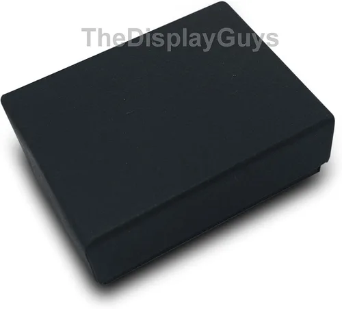Miniatura 8 de TheDisplayGuys - Paquete de 25 cajas de cartón rellenas de algodón #10 para joyas, color negro mate (1.9 x 1.3 x 0.7 pulgadas), para envío