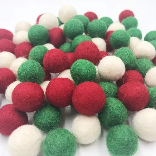 Miniatura 5 de Bolas de lana de fieltro Pom Pom Balls 0.8 in 150pc Fieltro Garland Suministros Suministros Lana Fieltro Bolas