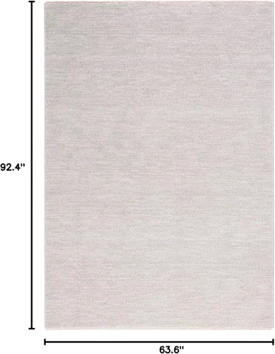 Miniatura 8 de SAFAVIEH Lasa Collection - Alfombra de área de 5.3 x 7.7 pies, color gris claro, diseño de flecos sólidos, no desprende pelusa y de fácil cuidado