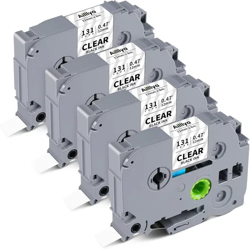 Miniatura 8 de Paquete de 4 unidades compatibles con Brother Tze-111 Tze111 Tz-111 Tz111 Tz111 Tz111 0.236 in 0.23 pulgadas negro sobre cinta de etiquetas