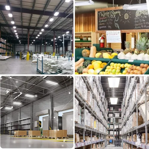 Miniatura 8 de Lámpara lineal de alta bahía LED de 165 W, 2 pies 22280LM (135LM/W) 5000K luz diurna LED talleres luz, 100-277V, 0-10V regulable UL Warehouse