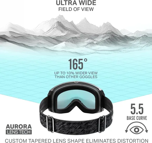 Miniatura 2 de Wildhorn Cristo - Gafas de esquí para hombre y mujer, 100% UV, antivaho OTG, gafas de snowboard, proveedor oficial del equipo de esquí de EE. UU.