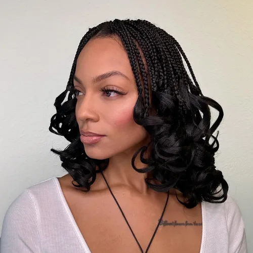 Miniatura 67 de Cabello rizado francés trenzado de 10 pulgadas, color 4, cabello rizado preestirado, 8 paquetes de trenzas de ganchillo de rizo francés para trenzas