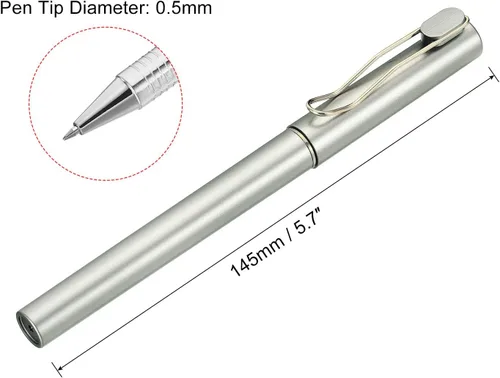 Miniatura 2 de PATIKIL Bolígrafos de gel de tinta negra, paquete de 12 bolígrafos de punta fina de 0.020 in, suministros de oficina de escritura suave con tapa Gris