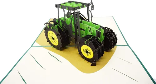 Miniatura 6 de WOWPAPERART Tractor - Tarjeta de felicitación desplegable 3D para todas las ocasiones, cumpleaños, amor, felicidades, buena suerte, aniversario