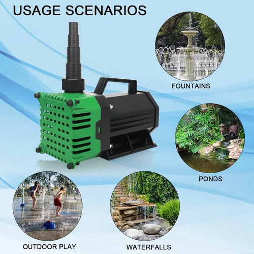 Miniatura 2 de BARST 4760GPH Bomba de agua sumergible con cable de alimentación de 25 pies y bolsa de barrera para estanque, cascada, acuario, verde hidropónico