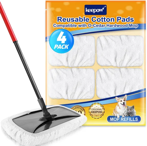 Miniatura 13 de KEEPOW Almohadillas reutilizables para trapeador compatibles con mopa de microfibra O Cedar Hardwood Floor'N More, cabezales de repuesto para uso