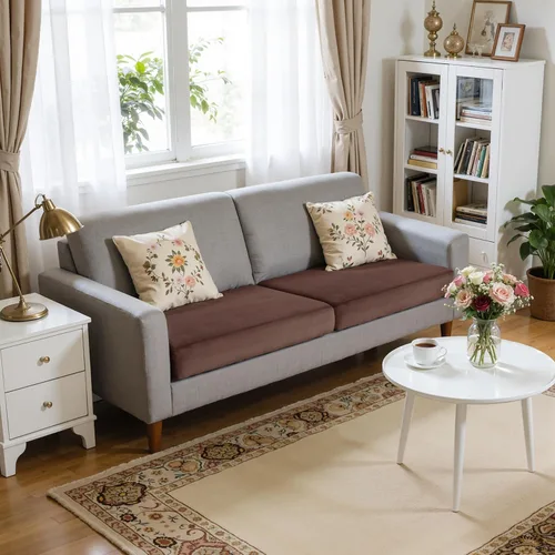 Miniatura 100 de Hokway Fundas de cojín elásticas para sofá Fundas de cojín para sofá Fundas de cojín de asiento de sofá Funda protectora de cojín(Chocolate, Mediano)