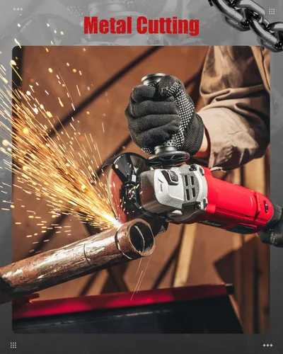 Miniatura 7 de AVID POWER Amoladora Angular de 4-1/2 Pulgadas 8.0 Amperios 1000W Herramienta Amoladora Eléctrica de 7 Velocidades Variables Amoladora de Metal, Rojo