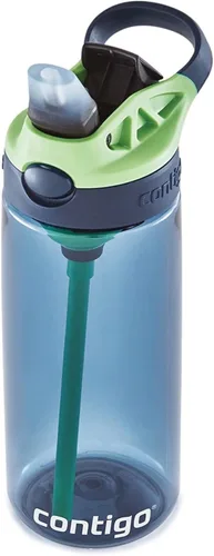 Contigo Botella de agua con pajita para niños con tapa AUTOSPOUT de 20 onzas, arándano Azul (Arándano)