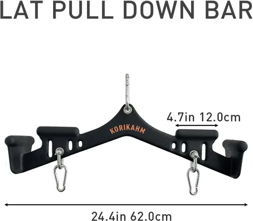 Miniatura 2 de Accesorios de tracción LAT de agarre múltiple, barra desplegable LAT, accesorio de máquina de cable para entrenamiento de músculos de la espalda
