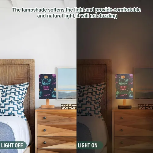 Miniatura 5 de Summer Neon Whale Wave Black Table Lamp Night Lampsnight Light for Dining Room Lamps for Small Spaces Retro lamparas para cuartos