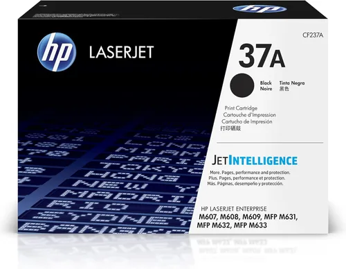 Cartucho de tóner negro HP 37A | Funciona con Laserjet Enterprise M607, M608, M609 Series, Laserjet Enterprise MFP M631, M632, M633 Series | CF237A