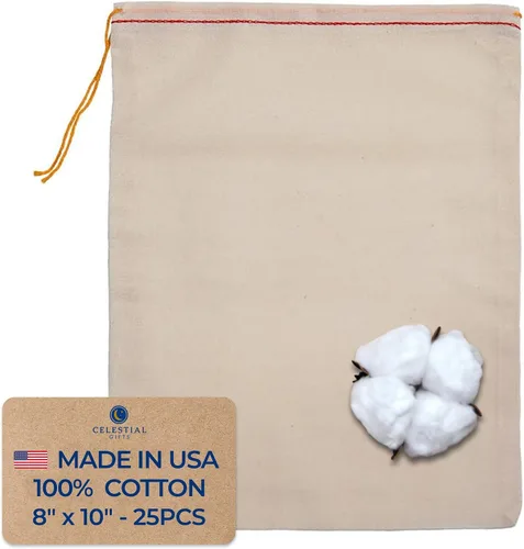 Miniatura 12 de Celestial Gifts Bolsas de muselina con cordón, 100 piezas, 6 x 8 pulgadas, bolsas grandes con cordón a granel – para zapatos, piezas, regalos