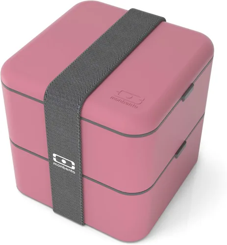 Miniatura 14 de monbento - Caja Bento grande MB Square Blossom con compartimentos - Lonchera a prueba de fugas para el trabajo y la preparación de comidas - Sin BPA